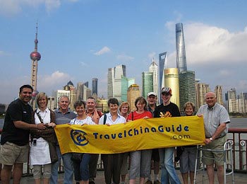 Our Tour Group at the Bund, Shanghai