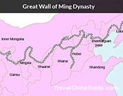 Map of Great Wall in Ming Dynasty